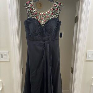 MacDuggal floor length 18W gown with corset back.